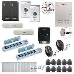 Two Door Access Control with Software Maglock TCP/IP Controller PIR and Receiver