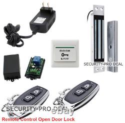 UK Door Access Control System +Inset Magnetic Lock+2pcs Wireless Remote Controls