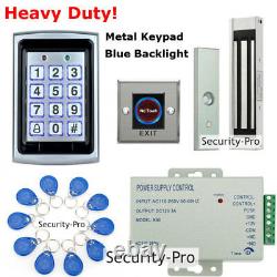 UK Metal 125KHz RFID&Password Door Access Control Kit+Door Magnetic Lock+IR Exit