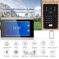 (UK Plug) 7 Inch Wired Video Door Phone Access Control System 100-240V IR