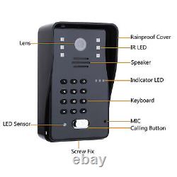 (UK Plug) 7 Inch Wired Video Door Phone Access Control System 100-240V IR