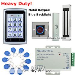 UK RFID Card + Password Metal Door Access Control+Electric Magnetic Lock+IR Exit