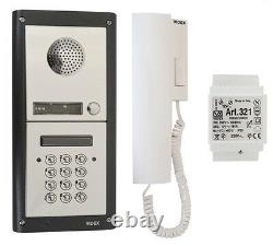 Videx 1 Way Audio Intercom Kit With Keypad Entry Panel, Door Release & Handset