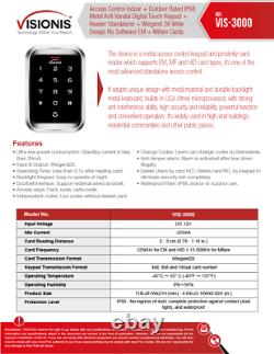 Visionis 5124 Three Door Access Control Kit 1200lbs Maglock and Outdoor Keypad