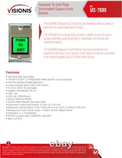 Visionis 5209 Smartphone Access Control Inswinging Door 300lbs Maglock Security