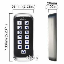 Visionis Access Control System Maglock with Slim Metal Touch RFID Keypad Reader