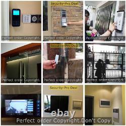 Waterproof 125KHz RFID Card Door Access Control+ Door Strike Lock+Touchless EXIT