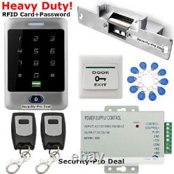 Waterproof RFID Card+Password Door Access Control System+Electric Strike+2Remote