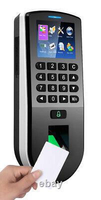 ZKTECO Door Systems Reads Fingerprint Access Control Attendance F19 IC 2.4-Inch