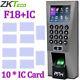 Zkteco F18 Ic +10card Fingerprint Time Biometric Attendance Door Access Control