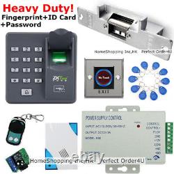 ZKTeco Fingerprint RFID Card&Password Door Entry Access Control+Door Strike Lock