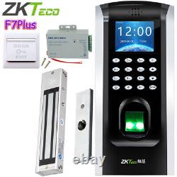 ZKTeco Time Clock Biometric Fingerprint Access Control+Attendance F7plus Kit