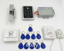 125khz Rfid ID Keyfobs Door Access Control Machine Kit Électrique Strike Lock