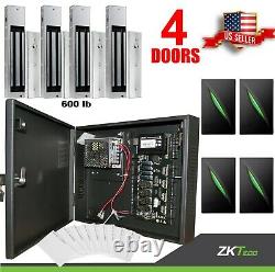 4 Portes Zk C3 400 Access Control Board Systems & 600lbs Magnetic Lock Power Box