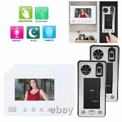 7in LCD Video Doorbell Intercom Fingerprint Carte Contrôle D'accès Porte Bell Téléphone