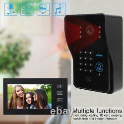 7in Video Doorbell Camera Intercom Door Phone Ring Bell Contrôle D'accès Rfid Maison