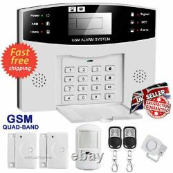 Alarme antivol avec autodial SMS GSM LCD sans fil pour la sécurité de la maison, du bureau et du bureau
