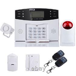 Alarme antivol intrus sans fil LCD GSM Autodial SMS pour la sécurité à la maison, au bureau et au bureau