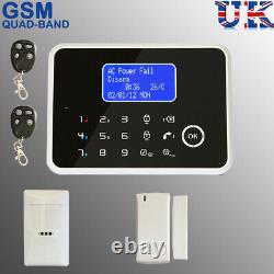Alarme antivol intrus sans fil avec écran LCD GSM Autodial SMS pour la sécurité de la maison, du bureau et du bureau.