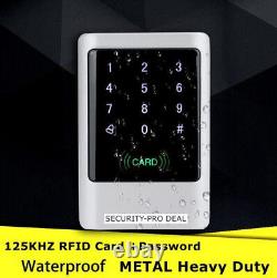 Contrôle d'accès de porte étanche IP68 avec carte RFID + mot de passe + verrou de grève + télécommande + sonnette
