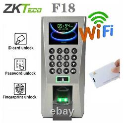 Contrôle d'accès de porte par empreinte digitale biométrique ZKTeco F18 TCP/IP et pointage de présence