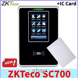 Contrôle d'accès par carte RFID ZKTeco SC700 TCP/IP avec horloge de pointage et suivi du temps via USB avec IC