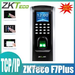 Enregistreur de pointage de contrôle d'accès biométrique ZK F7 Plus avec empreinte digitale
