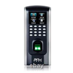 Enregistreur de pointage de temps de contrôle d'accès biométrique par empreinte digitale ZK F7 Plus