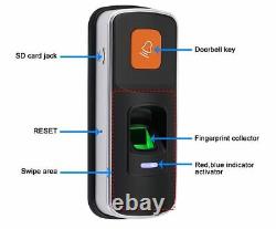 Fingerprint Contrôle D'accès Lecteur Biométrique Ouverture De Porte Carte Carte Sd Fob Clé