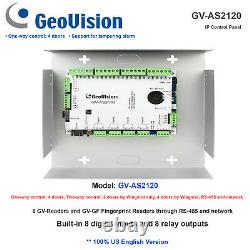 Geovision Gv-as2120 4 Panneau De Contrôle D’accès À La Porte -8 Entrée Numérique +8 Sortie Relais