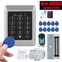 Kit De Contrôle D'accès De Serrure De Porte Magnétique Keyfobs Mot De Passe Sécurité À La Maison