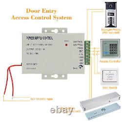Kit de contrôle d'accès avec serrure électrique de 180KG en mode NC, 10 cartes R9S1.