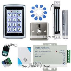 Kit de contrôle d'accès par carte RFID et mot de passe + serrure magnétique + sonnette + télécommande