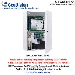 Nouveau! Geovision Gv-as8111 Kit 8 Portes Access Control Complete Kit/16 Gv-readers