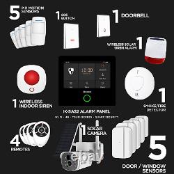 Système d'alarme de sécurité domestique sans fil 4G WiFi Smart Autodial Burglar Intruder Fire
