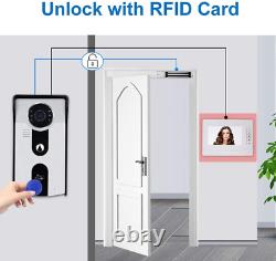 Système d'interphone vidéo de sonnette de porte KDL 7 avec contrôle d'accès RFID et communication bidirectionnelle