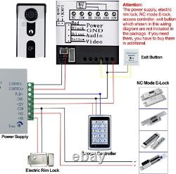 Système d'interphone vidéo de sonnette de porte KDL 7 avec contrôle d'accès RFID et communication bidirectionnelle