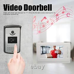 Système de contrôle d'accès à la porte avec interphone vidéo filaire (prise UK) de 7 pouces