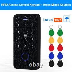 Système de contrôle d'accès de porte Bluetooth Tuya APP NFC RFID avec clavier