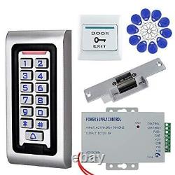 Système de contrôle d'accès de porte RFID Kit Verrou à clavier Alimentation 10 étiquettes de clés