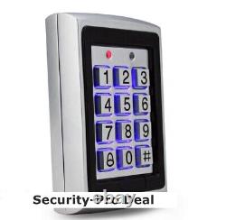 Système de contrôle d'accès de porte RFID métallique avec carte et mot de passe + serrure électrique RIM + télécommande
