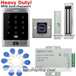 Système de contrôle d'accès de porte étanche avec carte RFID et mot de passe + Serrure magnétique de porte TOP