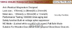 Système de contrôle d'accès de porte étanche avec carte RFID et mot de passe + serrure magnétique de 180KG