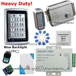 Système de contrôle d'accès de porte par carte RFID et mot de passe en métal + serrure électrique + télécommande