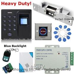 Système de contrôle d'accès de porte par empreinte digitale biométrique et carte RFID + Serrure à pêne dormant + Télécommande