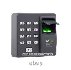 Système de contrôle d'accès de porte par empreinte digitale et carte RFID ZKTeco + serrure magnétique + 2 télécommandes