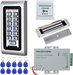 Système de contrôle d'accès par porte Kit de clavier RFID étanche IP65 + 180KG