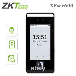 Traduisez ce titre en français : Machine de pointage de temps Zkteco XFace600 5 visages de reconnaissance faciale par empreintes digitales.