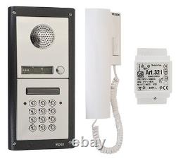 Videx 1 Way Audio Intercom Kit Avec Panneau D'entrée De Clavier, Sortie De Porte Et Handset