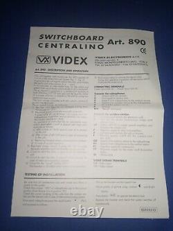 Videx Intercom Switchboard Centralino Control Unit Art. 890 Pièces D'accès Aux Portes